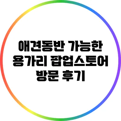 애견동반 가능한 용가리 팝업스토어 방문 후기