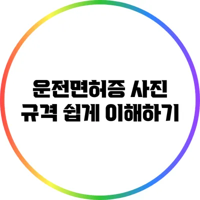 운전면허증 사진 규격 쉽게 이해하기