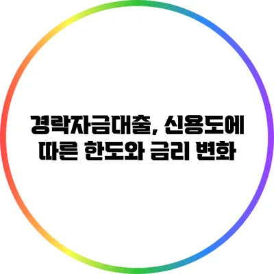 경락자금대출, 신용도에 따른 한도와 금리 변화