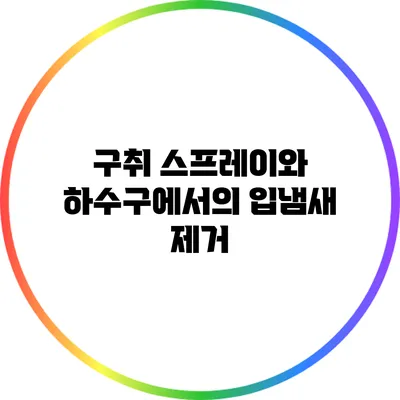 구취 스프레이와 하수구에서의 입냄새 제거