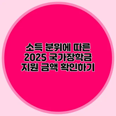 소득 분위에 따른 2025 국가장학금 지원 금액 확인하기