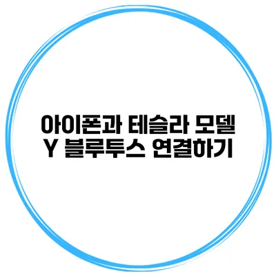 아이폰과 테슬라 모델 Y 블루투스 연결하기